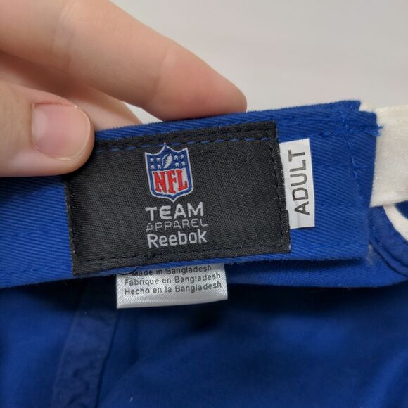 Reebok NFL Indianapolis Colts Strapback Cap Hat Blue White OSFA Embroidered - Picture 7 of 8